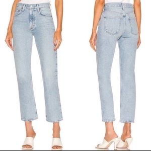 Agolde Mia Jean Mid Rise Straight Denim Jean